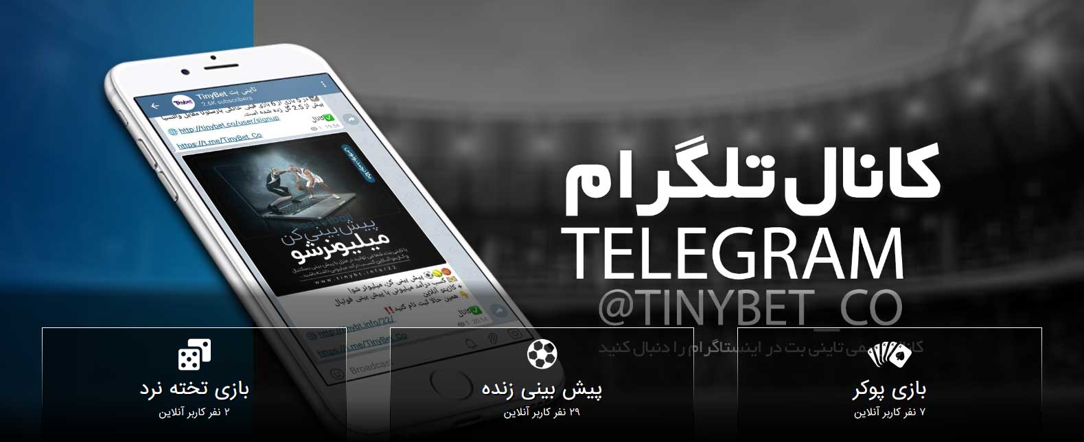 تلگرام تاینی بت TINY BET